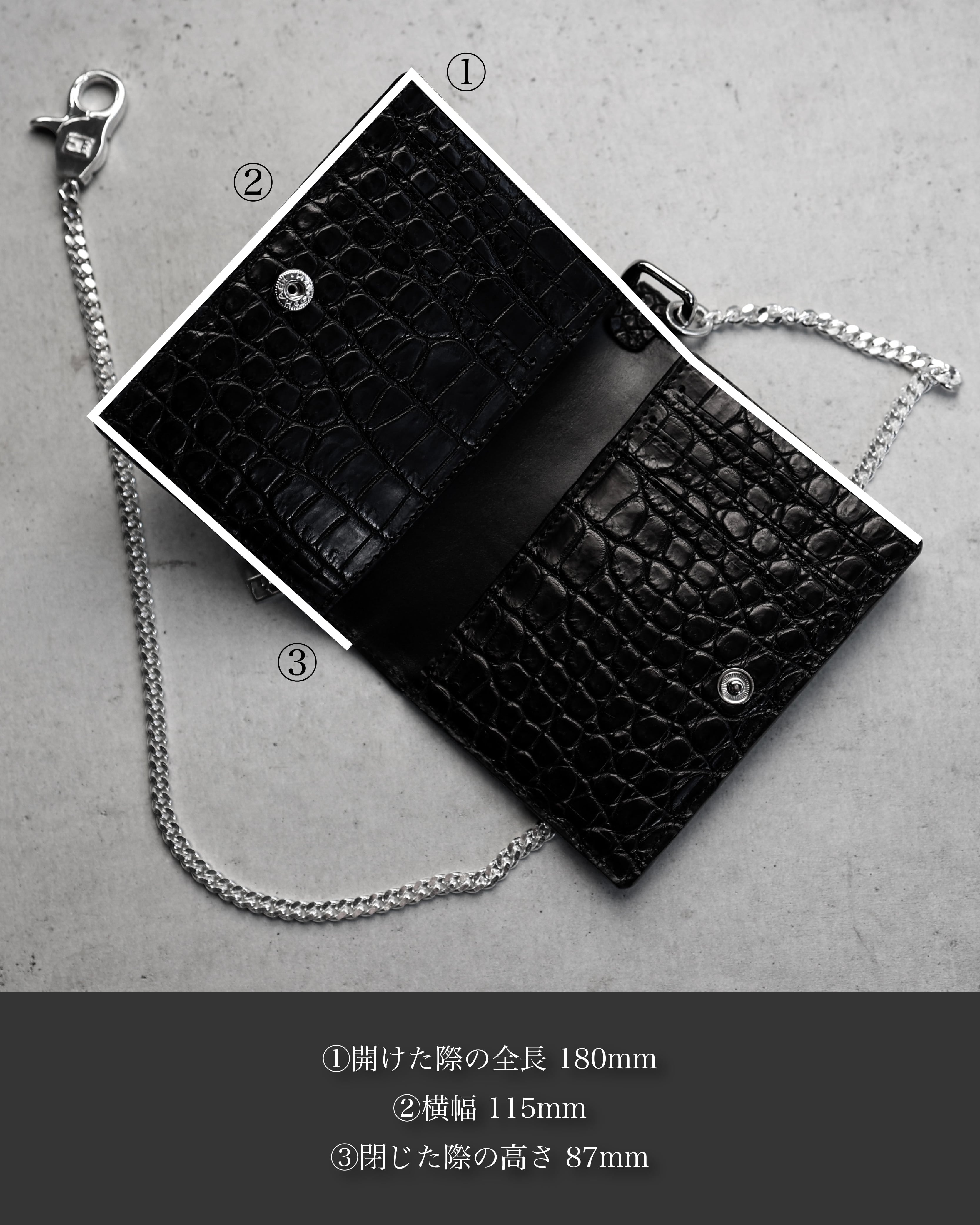 即納在庫追加】Crocodile Porosus Minimal Conpact Wallet【最高級