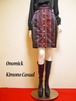 道行コートのタイトスカート Kimono Skirt WS-019 /S-M