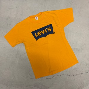 1990'S LEVI'S LOGO T-SHIRT ”YELLOW" SIZE L