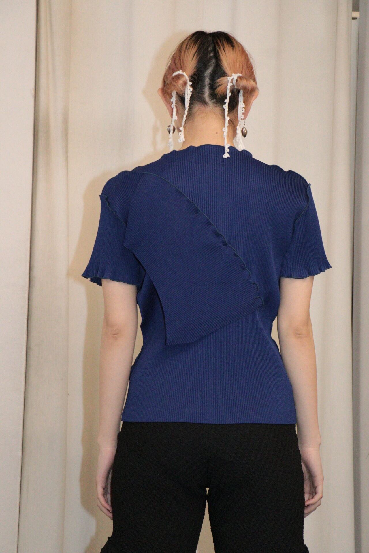 kotohayokozawa Short sleeve top (NAVY)TD23S-P03 | IAAAM ONLINE STORE