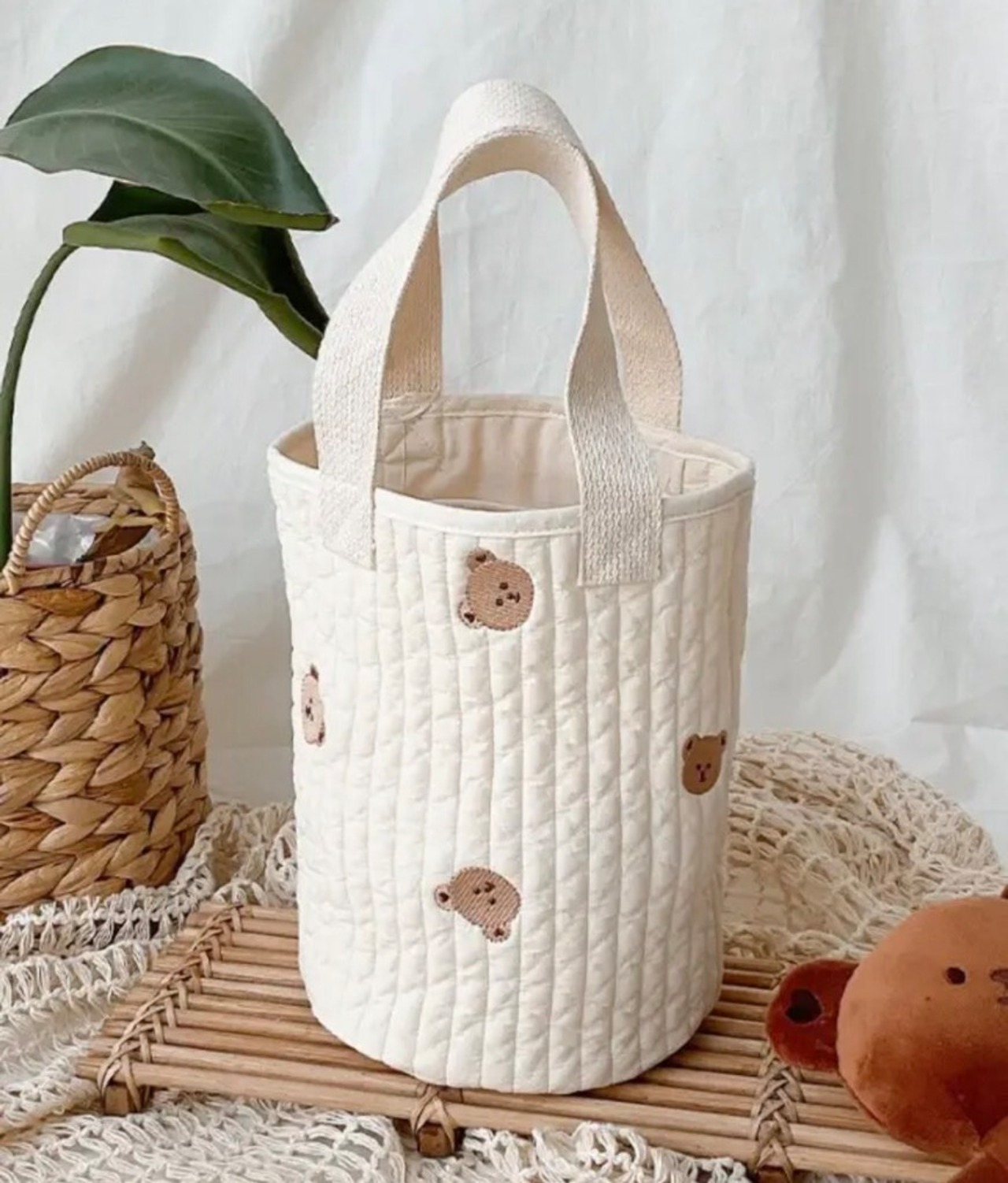 予約【pecoramou select】イブル刺繍トートバッグ（name入り）