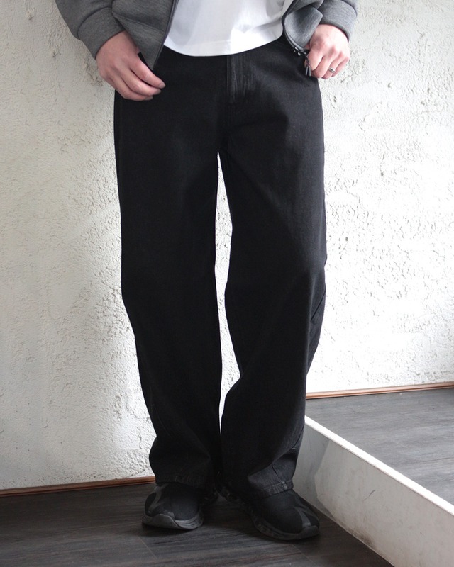 【Select】9.5oz デニムバレルレッグジーンズ　(260201)