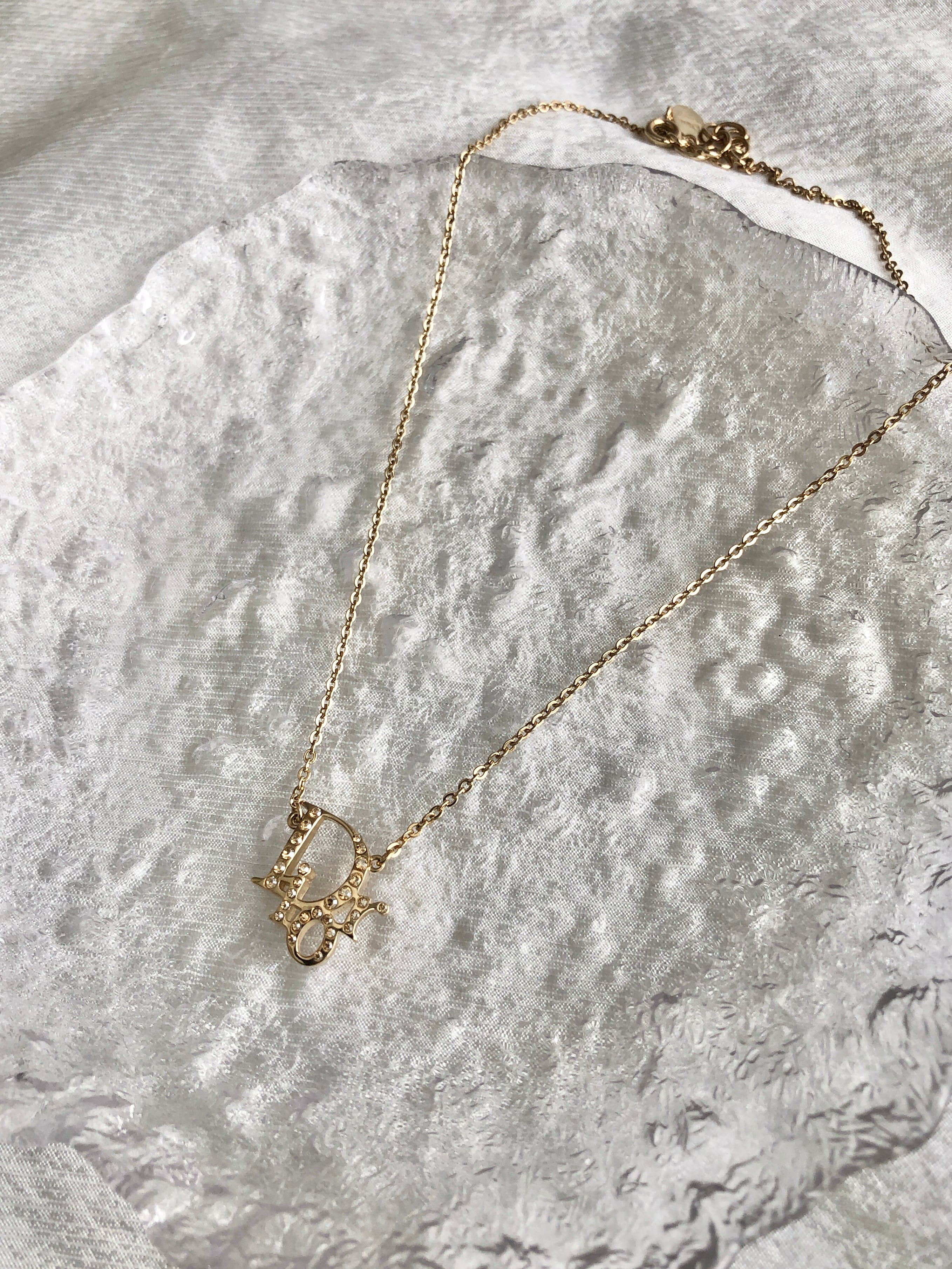 Christian Dior クリスチャン ディオール ネックレス ゴールド ロゴ