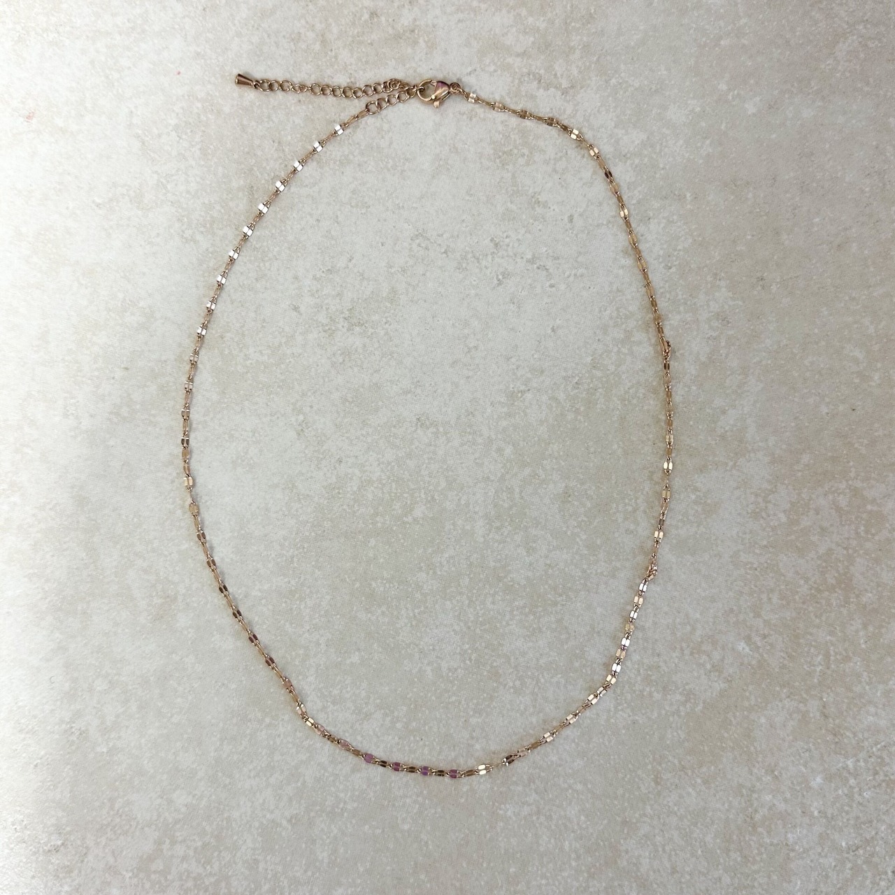 184N　ステンレスペタルチェーンネックレス