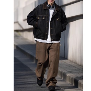 One tuck wide pants 0157