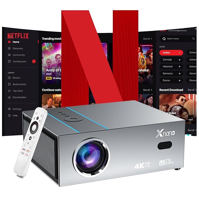 プロジェクター 4k【Netflixライセンス&20WDoIby対応】1000ASNI高輝度