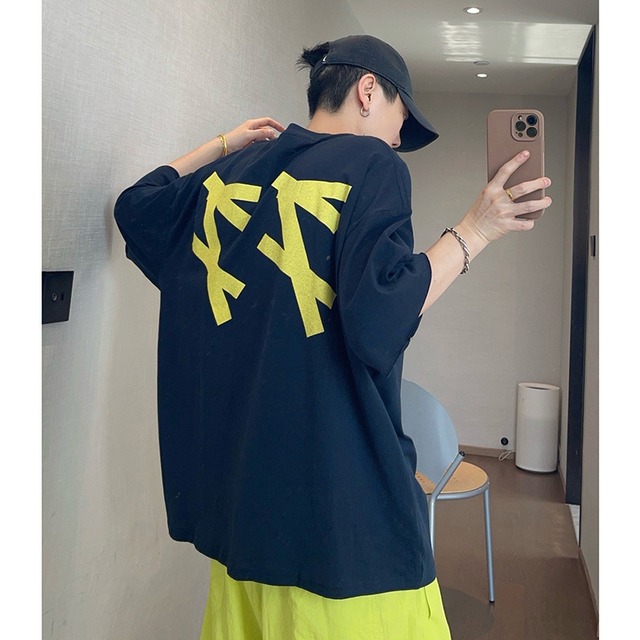 dannyandzee背中ロゴオーバーサイズ半袖Tシャツ