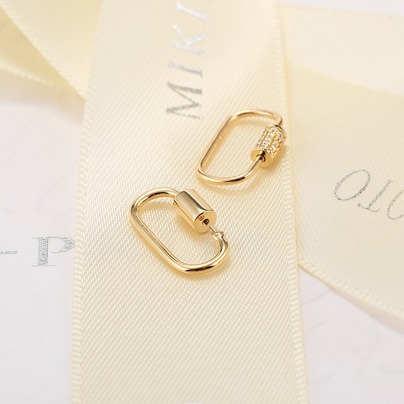 YG WG PG パーツ オーバル バチカン チャーム ダイヤモンド 18K