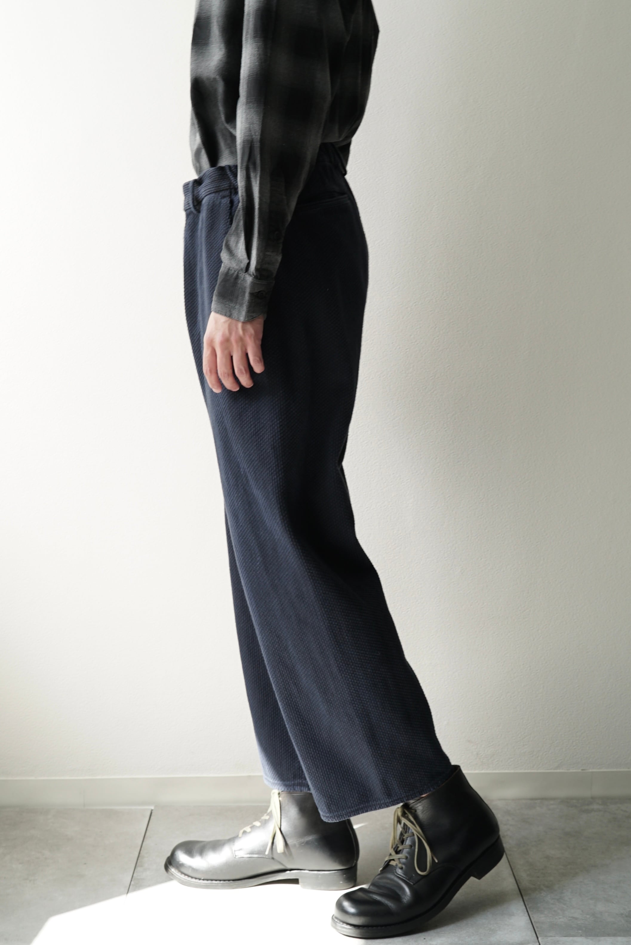 Sashiko / Side Seamless Slacks (墨+INDIGO) | C O L I N A