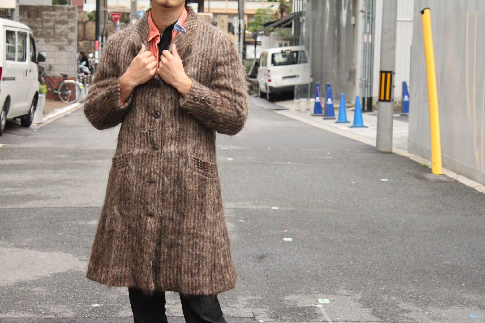 70s Mohair Coat England製