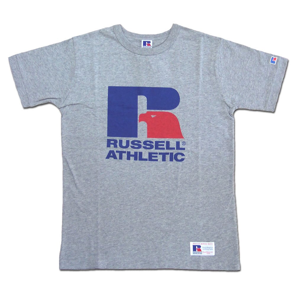 RUSSELL ATHLETIC Bookstore Jersey Print Crew Neck TEE グレー ラッセルアスレティック Tシャツ  ロゴ プリント カットソー 半袖 RC-1001PT | FLOSSY Online Shop powered by BASE