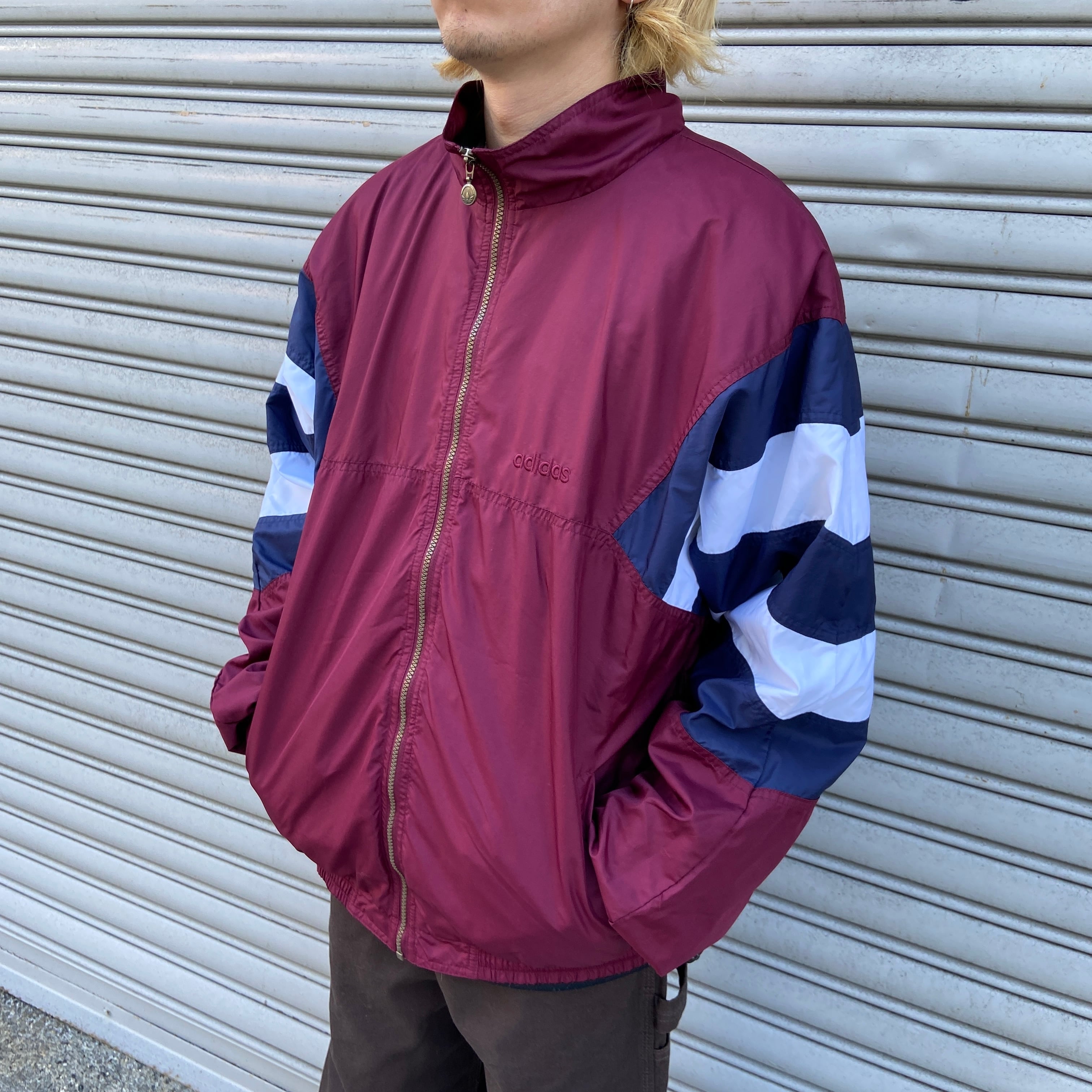 90s vintage adidas 万国旗タグ ナイロンジャケット XL - ジャケット