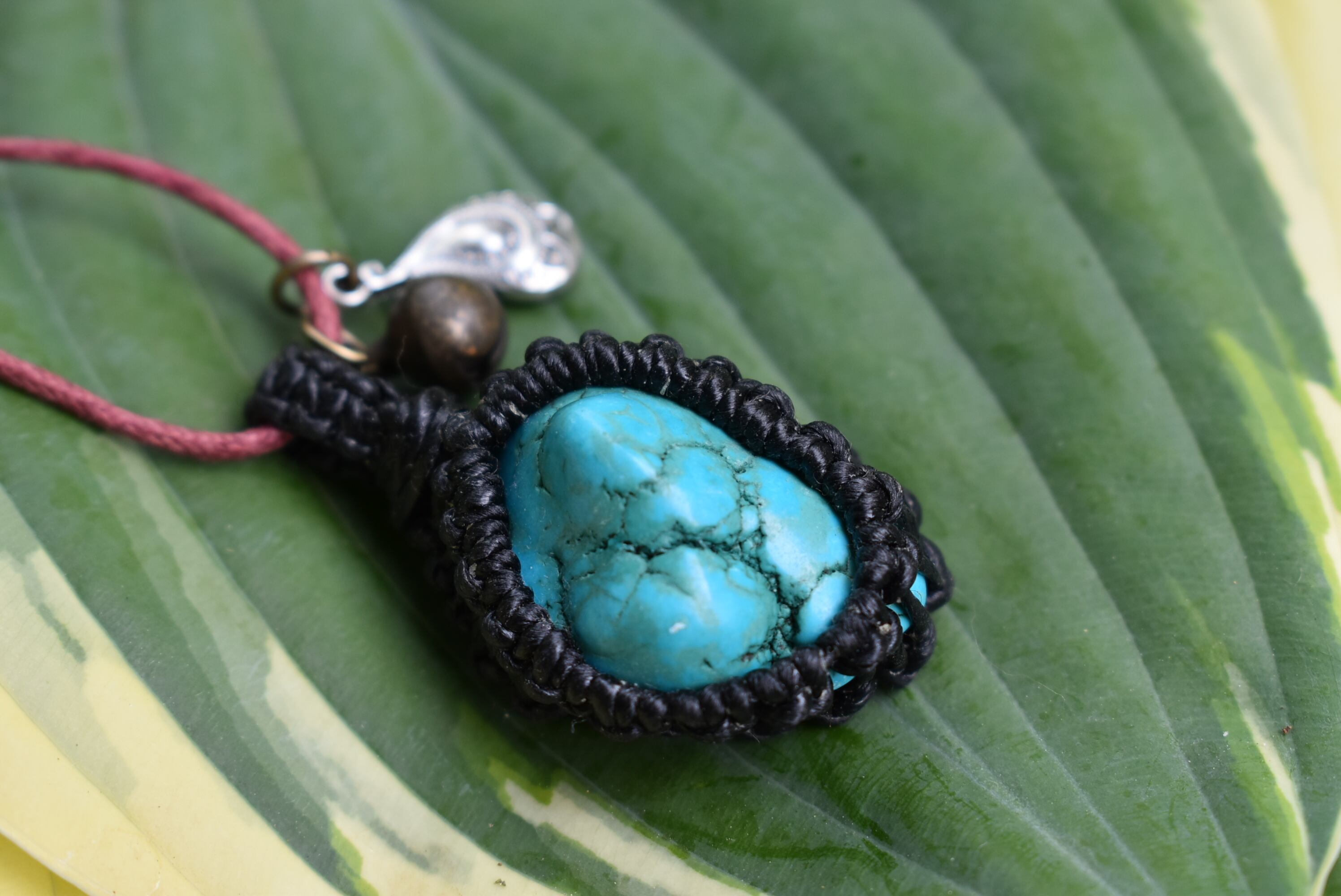 ターコイズシンプルペンダントと涙型ホルダーペンダントE