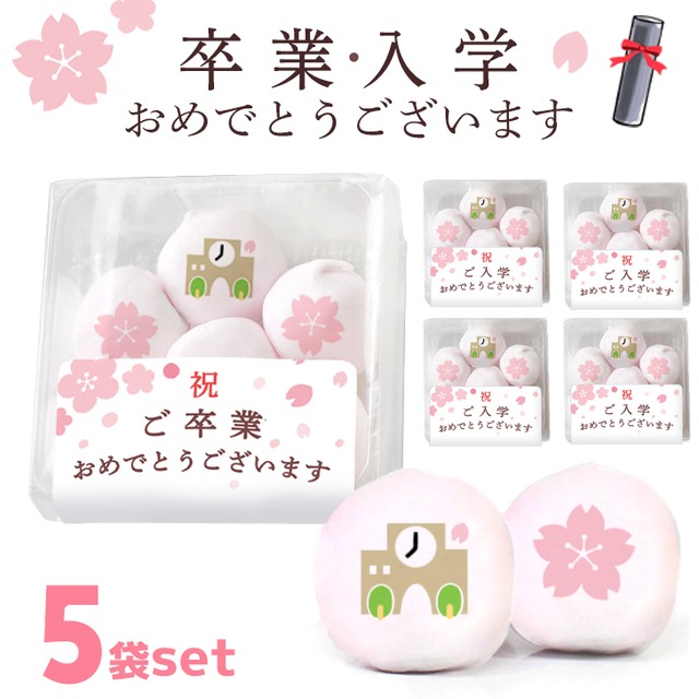 メール便送料無料 卒業 入学祝い プチギフト お菓子 おめでとうございます マシュマロ お配り 6個入り×5袋セット 小分け 大量 可愛い かわいい おもしろ 楽しい 感動 プレゼント ギフト 贈り物 お祝い 記念 配る 学校 友達 同級生 先生 卒業式 入学式 SNS いちご