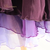 社交ダンス 衣装 TSUKIOKA ツキオカ ドレス ワンピース スタンダード パープル系 紫 フロート レース デモ 競技 ダンス パーティ 発表会 落ち感 華やか レディース 上品