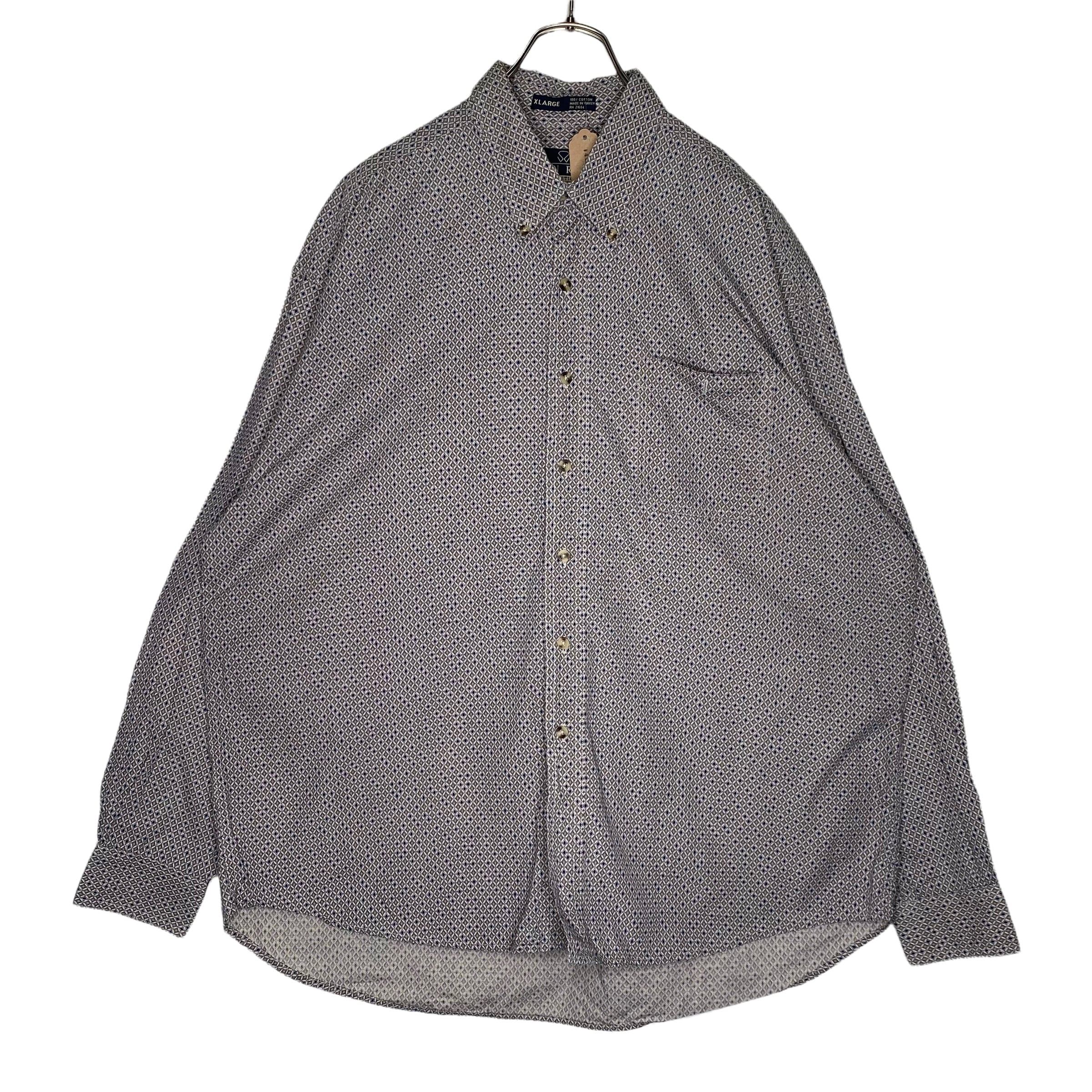 ENRO 長袖柄シャツ XL 総柄 コットン100% | 古着屋OLDGREEN