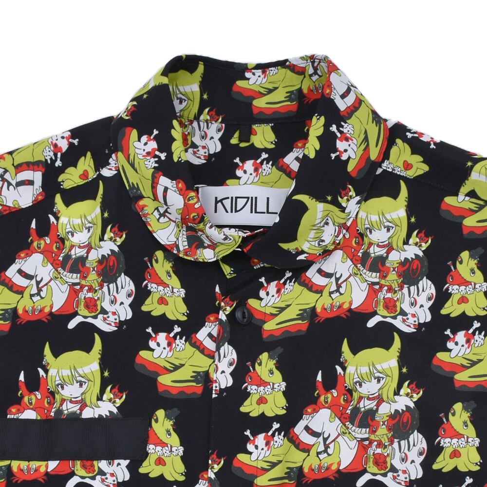 KIDILL】MILITARY SHIRT PUNK GIRL ARTWORK BY KAE | AYIN