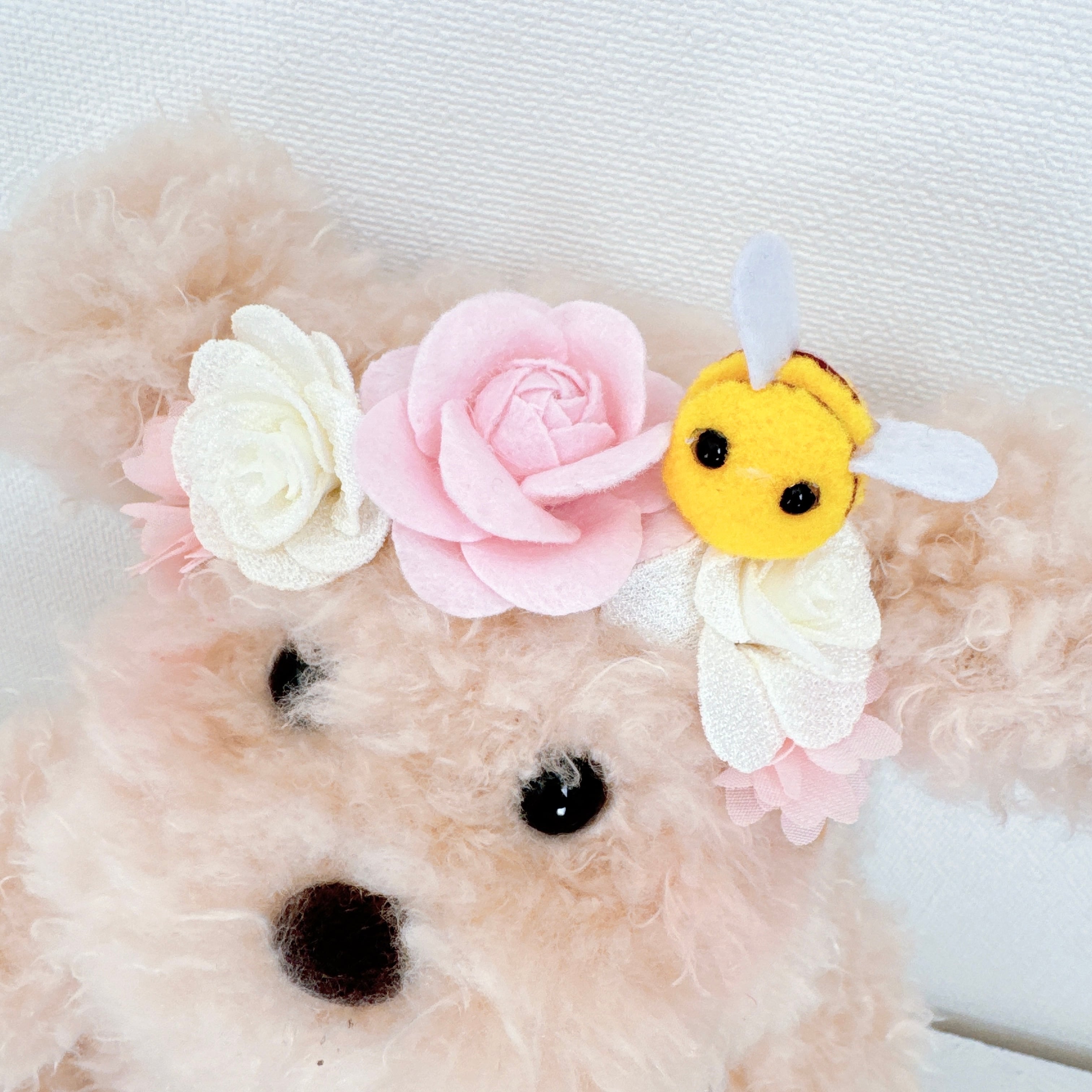 春のお花ハチさんヘアバンド