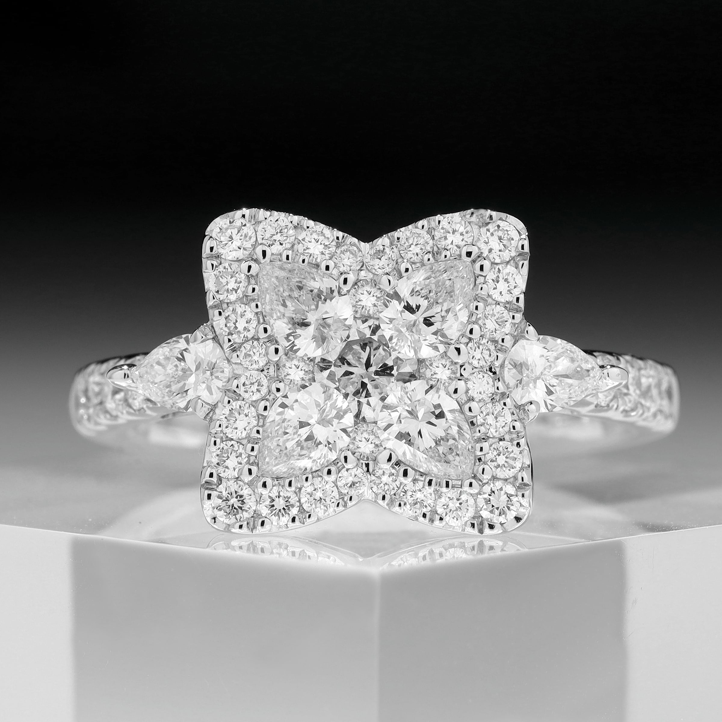 インビジブルセッティング ダイヤモンドリング K18(WG) / 1.410ct