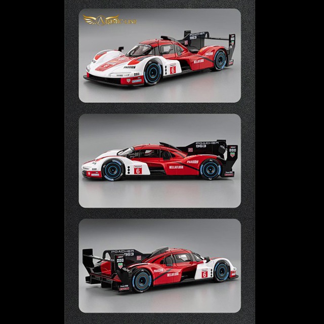 ポルシェ 963 LMDh ミニカー 1/22 全2色 ライト点灯 エンジンサウンド 合金モデル 模型 ジオラマ