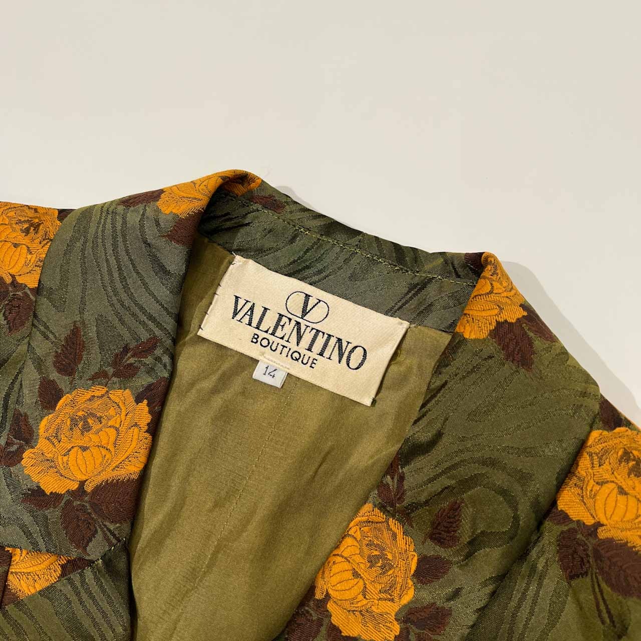 ビンテージ VALENTINO BOUTIQUE ヴァレンティノ 花柄 総柄 ライト ジャケット サイズ 14 /レディース/オールド