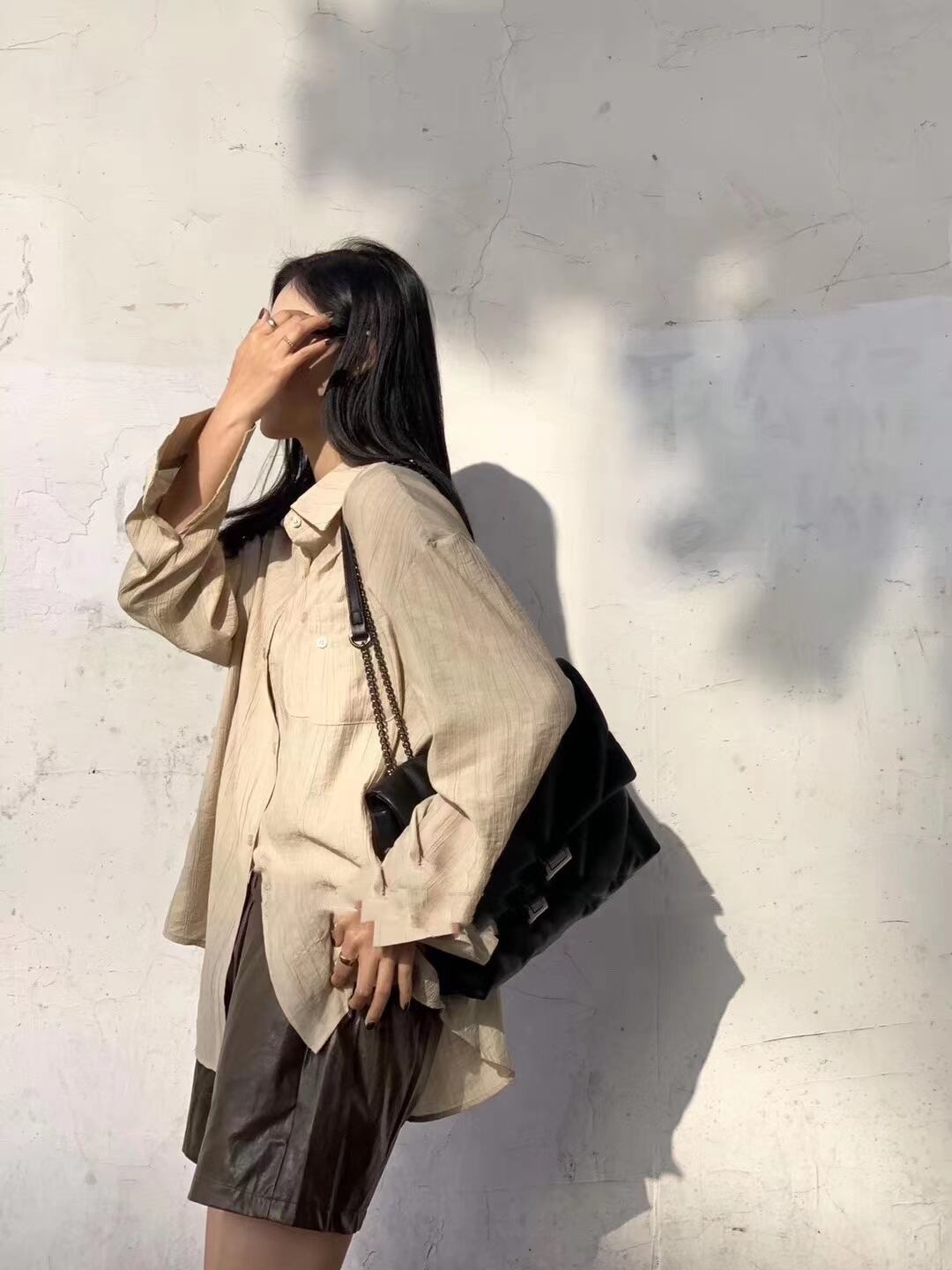 シワ加工　オーバーサイズシャツ　AJ2206-606