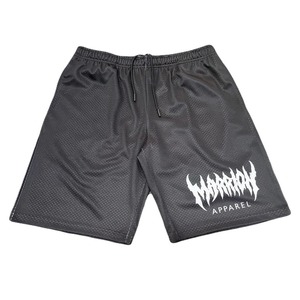 MARRION APPAREL MESH SHORTS (Black×White)