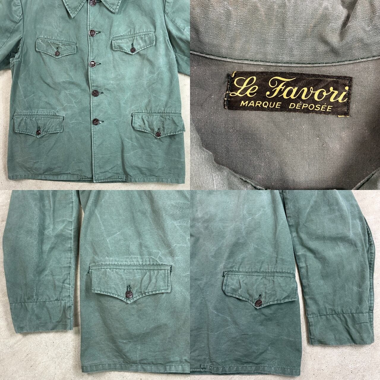 50年代 Le Favori 動物ボタン チンスト付き フレンチワーク