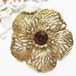 フィリグリー(透かし)デザインのフラワーブローチ　ヴィンテージブローチのセール通販  9689B