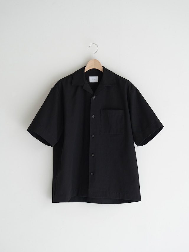 SU　Cotton S/S Shirts　BLACK　SU-02-SH-02C