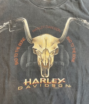 VINTAGE 90s HARLEY-DAVIDSON T-shirt -long horn-