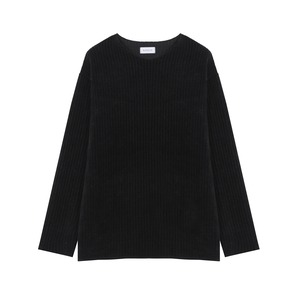 【Muscle Fit】Ribbed Velour Deck Cropped Knit (4color)