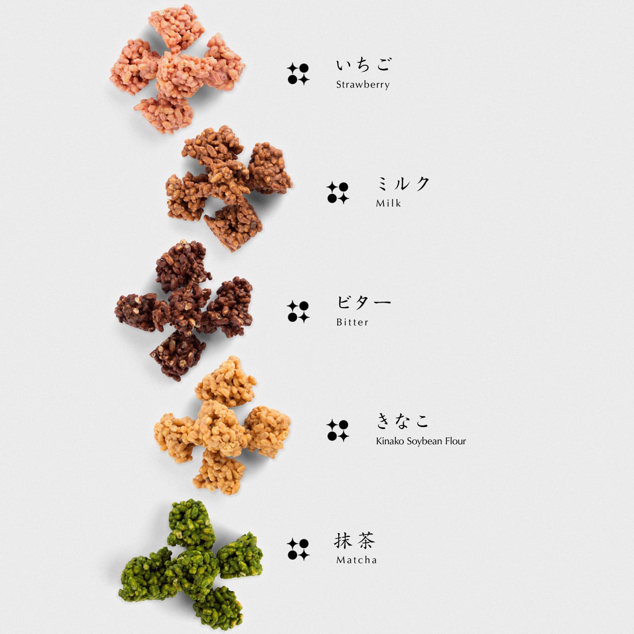 CHOCOSHI セット　(きなこ・いちご・ミルク)