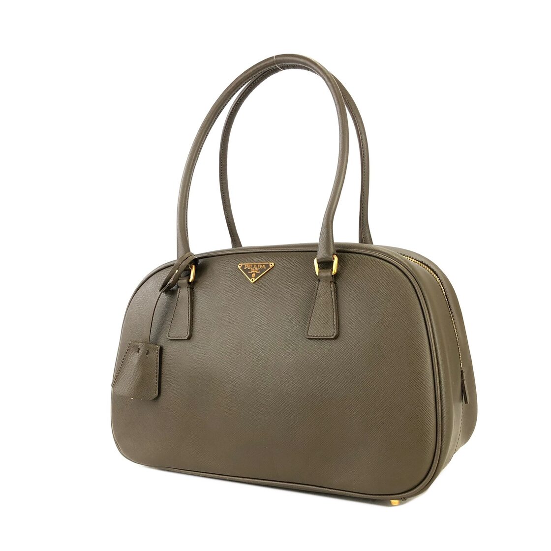PRADA プラダ トライアングルロゴ レザー ミニボストン ハンドバッグ 