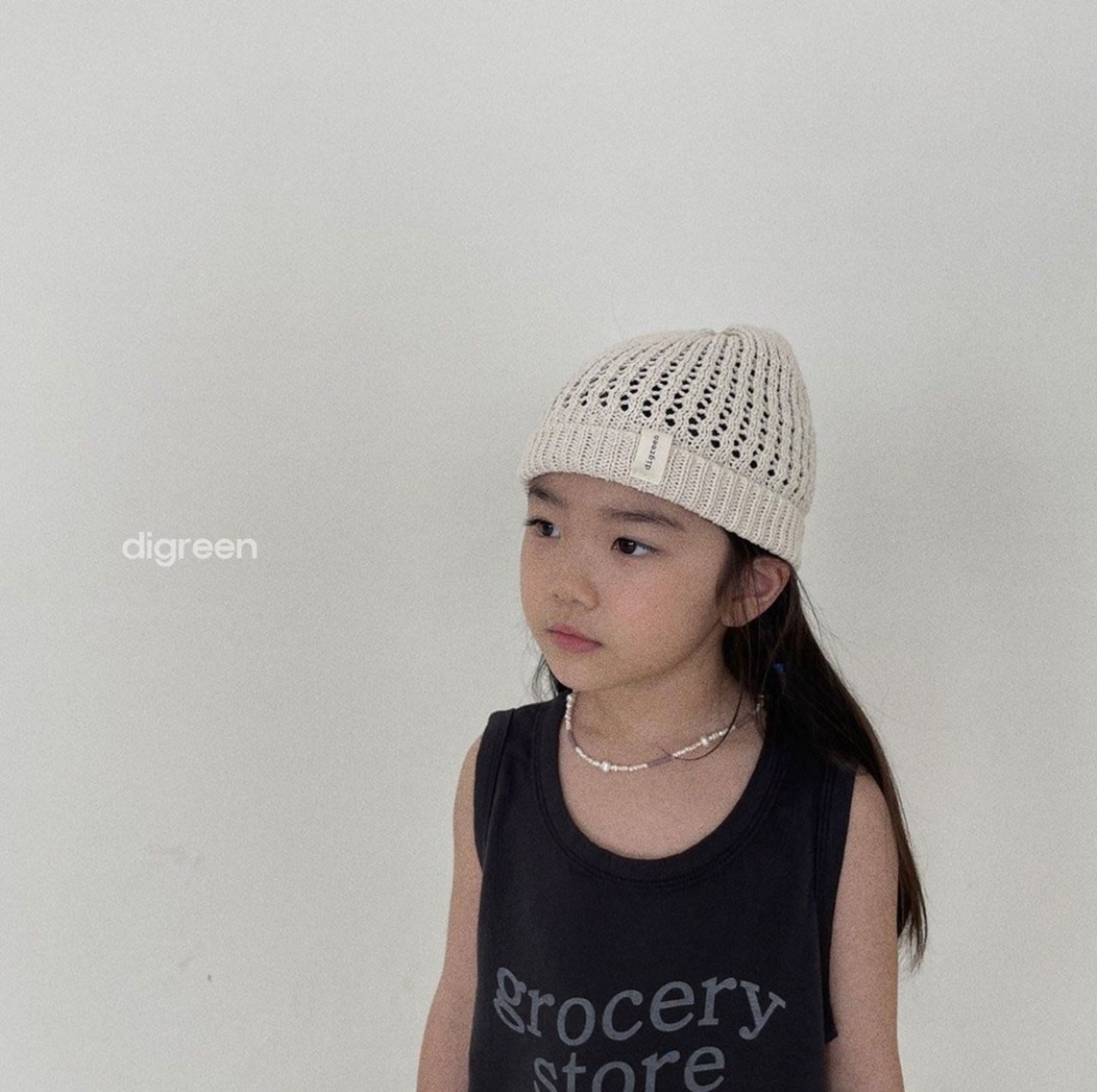 【DIgreen ディグリーン】 コットンライトニット帽 オフホワイト - 6
