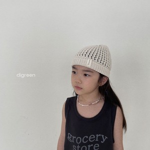 【DIgreen ディグリーン】 コットンライトニット帽 オフホワイト