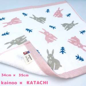 【送料無料】今治タオル KATACHI 新柄 うさぎ ガーゼウォッシュタオル 34×35cm