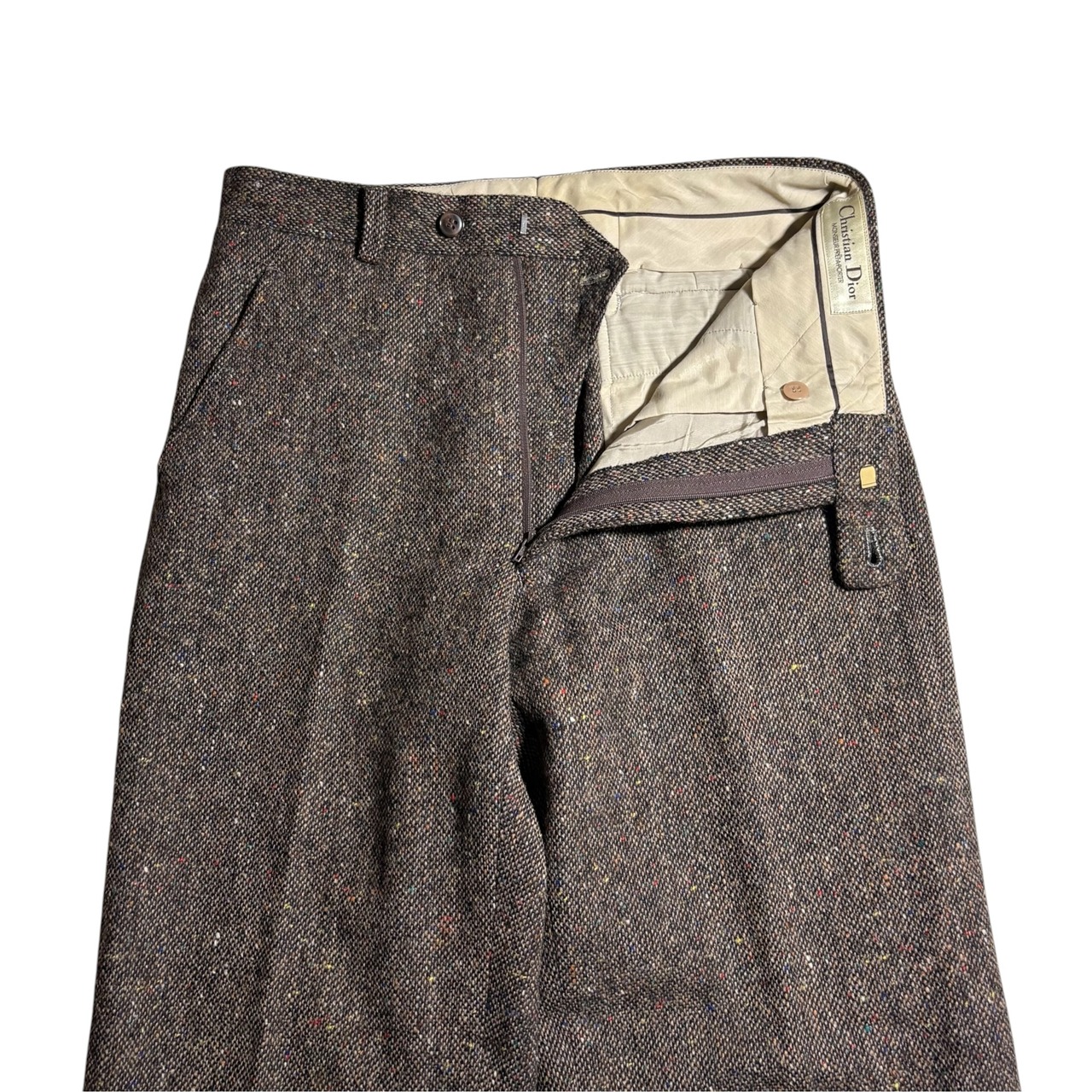 vintage CHRISTIAN DIOR multicolor nep tweed suits set-up