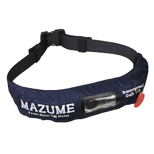 【在庫のみ】mazume インフレータブルウエストⅡライフジャケット 釣り 大人用 ベルト 腰巻 桜マーク 国土交通省認定品 自動・手動膨脹式