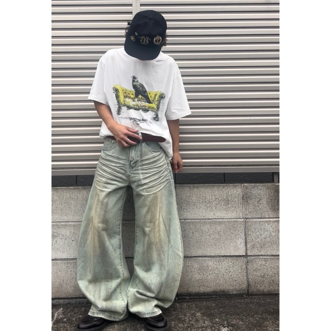 ワイドデザインデニム el1274 | elev fashion store