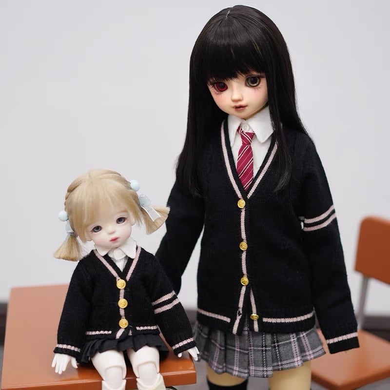 長袖 カーディガン トップス セーター 制服風 BJD 1/3 1/4 1/6 球体