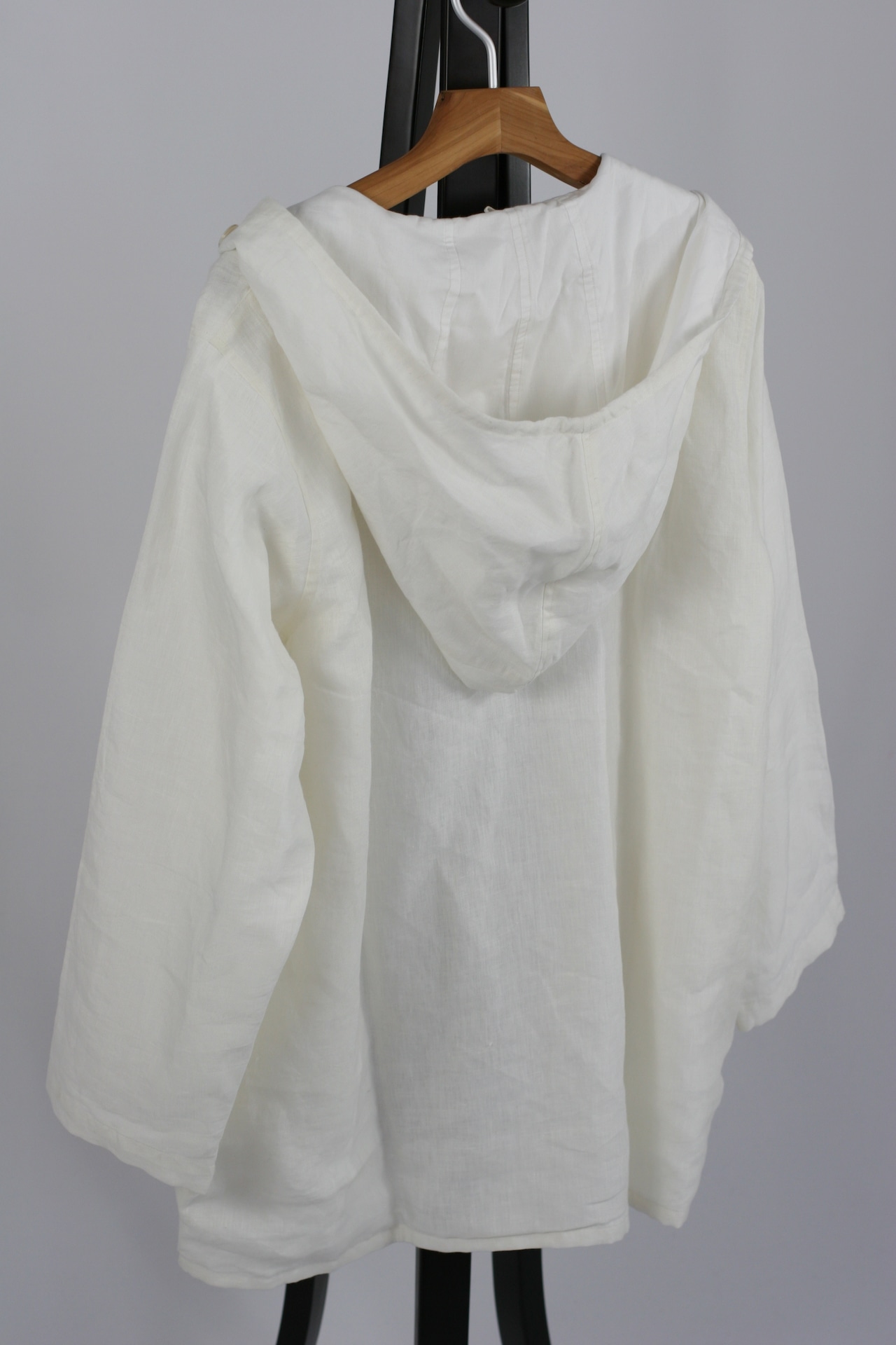 【BUNON】 Khadi Linen Hooded Blouson /Ecru カディリネン フーデッド ブルゾン