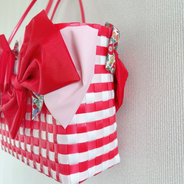 プラかごリボンバッグ