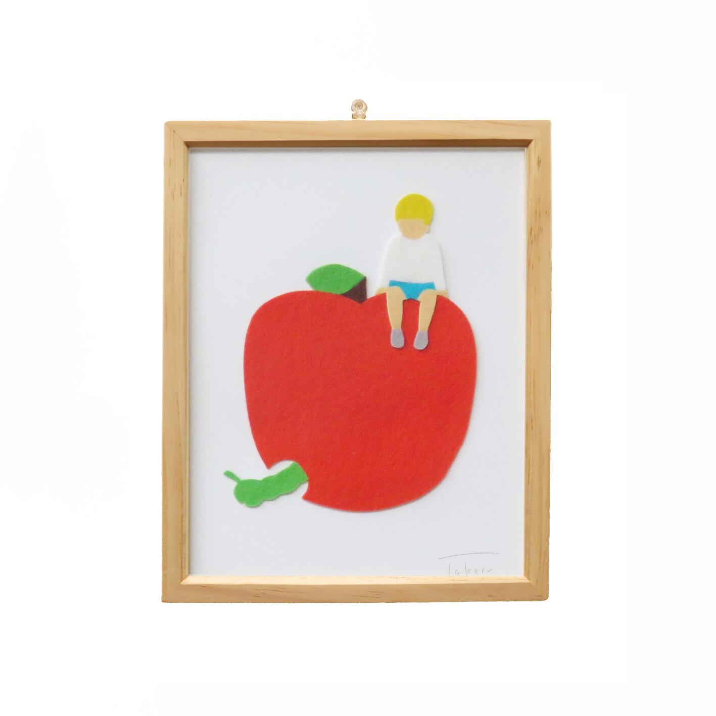 EnzoMari エンツォ・マーリ 赤いリンゴのアート 特大ポスターフレーム