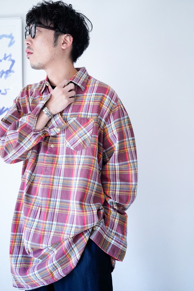 【1960-70s】"Germany Made" Cotton Pull-over Shirts / 872
