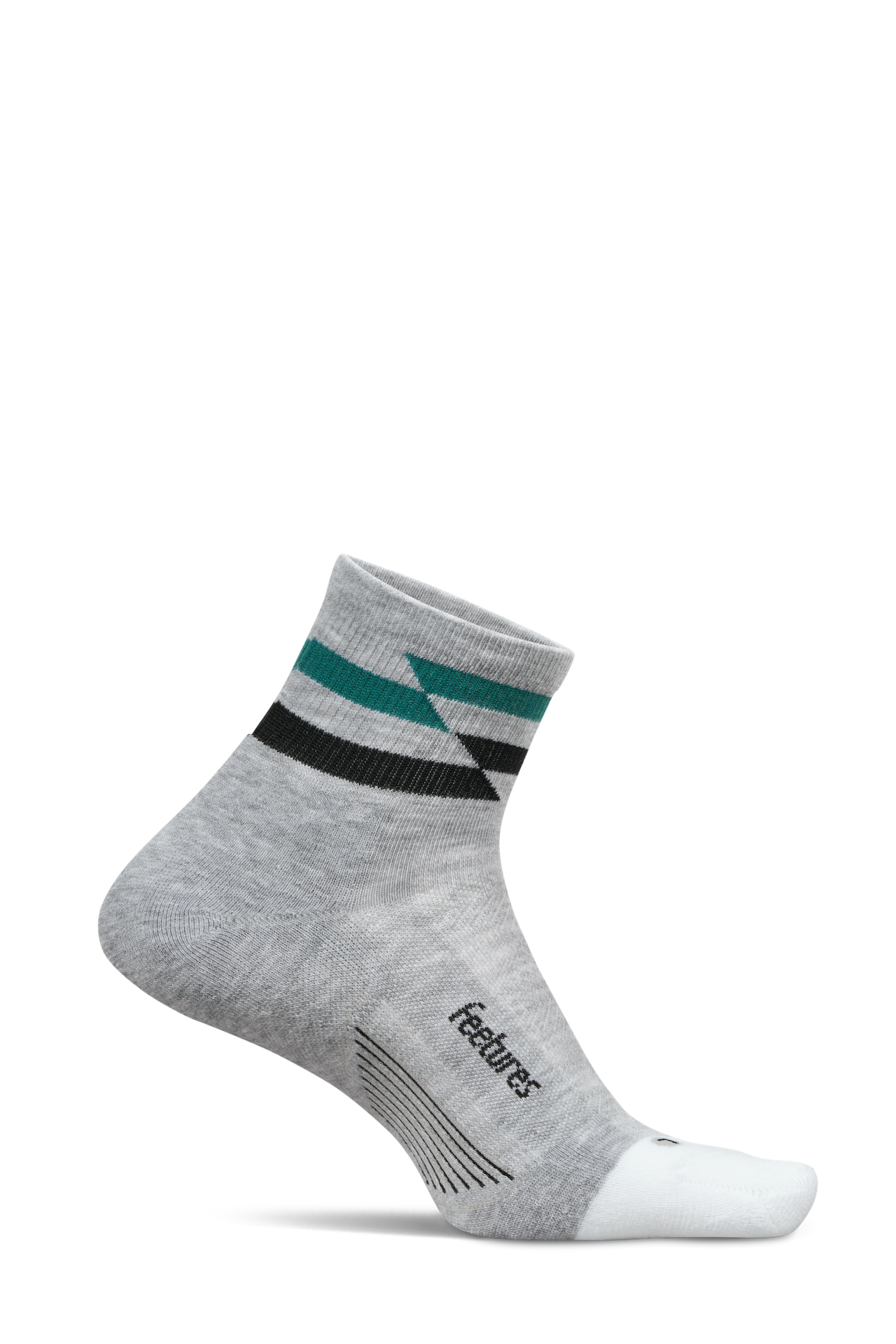 Feetures(フィーチャーズ)ELITE MAX CUSHION QUARTER GrayTrack メンズレディースソックス