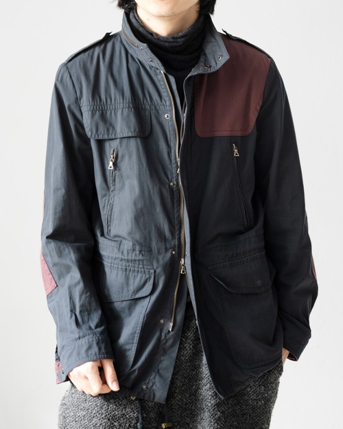 [00’s] “DRIES VAN NOTEN” Cotton Gabardine Military Design Jacket