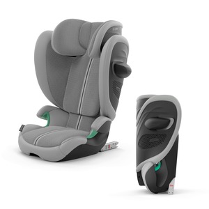 【特価処分】CYBEX サイベックスソリューション G2 ストーングレー プラス 折りたたみ、ISOFIX 固定、R129適合、12歳まで使える、ロングユース、軽量、ジュニアシート (オリジナルリフレクターバンド付き)
