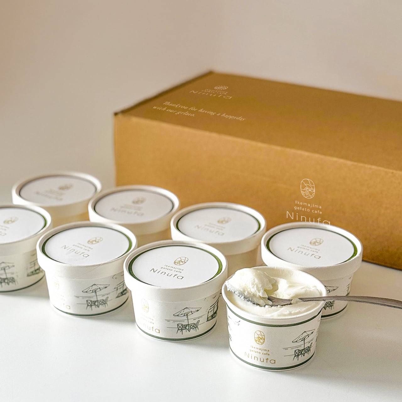 島の恵みジェラート（8個セット） | Ikemajima gelato cafe Ninufa