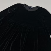 90s 00s LANDS’ END ランズエンド ベロア ワンピース ドレス サイズ 6X /キッズ/ガールズ/ブラック/ビンテージ